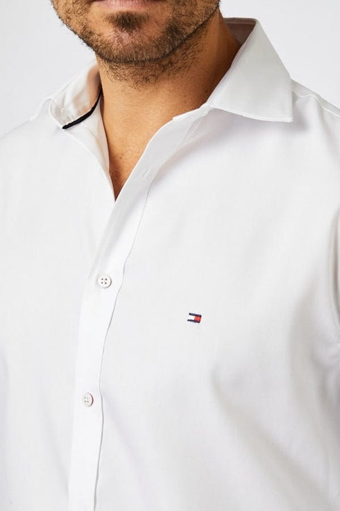 Tommy Hilfiger Slim Fit Shirt מכופתרת טומי הילפיגר צבע לבן